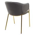 миниатюра Стул DILL BLUVEL-14 GREY, велюр/ золотой каркас, М-City №3