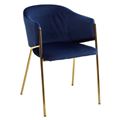 миниатюра Стул DILL BLUVEL-86 NAVY BLUE, велюр/ золотой каркас, М-City №1