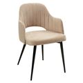 миниатюра Стул FANTINE-LA БЕЖЕВЫЙ #5, велюр / черный каркас М-City №1