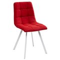 миниатюра Стул CHILLI SQUARE UF860-16B красный, ткань/ белый каркас М-City №1