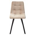 миниатюра Стул CHILLI-Q SQUARE бежевый #5, велюр / черный каркас М-City №2