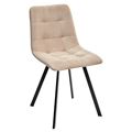 миниатюра Стул CHILLI-Q SQUARE бежевый #5, велюр / черный каркас М-City №1