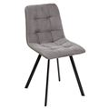 миниатюра Стул CHILLI-Q SQUARE светло-серый #26, велюр / черный каркас М-City №1