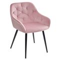 миниатюра Стул BREEZE G108-15 пепел розы, велюр/ черный каркас М-City №1