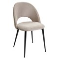 миниатюра Стул MAX латте #25, велюр / черный каркас М-City №1