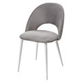 миниатюра Стул MAX светло-серый #26, велюр / белый каркас М-City №3