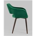 миниатюра Стул с подлокотниками Саймон велюр темно-зеленый №2