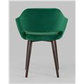 миниатюра Стул с подлокотниками Саймон велюр темно-зеленый №3