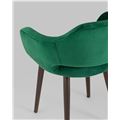 миниатюра Стул с подлокотниками Саймон велюр темно-зеленый №5