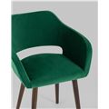 миниатюра Стул с подлокотниками Саймон велюр темно-зеленый №6