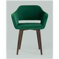 миниатюра Стул с подлокотниками Саймон велюр темно-зеленый №7