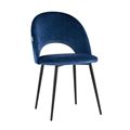 миниатюра Стул Меган велюр с ромбами синий №1