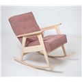 миниатюра Кресло-качалка РЕТРО (беленый дуб / RS 12 - розовый) №1