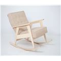 миниатюра Кресло-качалка РЕТРО (беленый дуб / RS3 - бежевый) №1