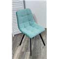 миниатюра Стул CHILLI-Q SQUARE аквамарин #H50, велюр / черный каркас М-City №1