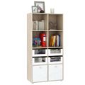 миниатюра Стеллаж Прайм-42-3 дуб сонома / белый №1