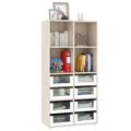 миниатюра Стеллаж Прайм-42-4 дуб сонома / белый №1