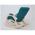 миниатюра Кресло-качалка К-5 (беленый дуб / 29 - бирюзовый) №3