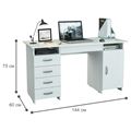 миниатюра Стол письменный Милан-7Я белый №3