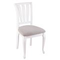 миниатюра Стул с жесткой спинкой Кабриоль вивальди 06/эмаль белая Тон 9  №1