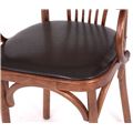 миниатюра Стул Венский мягкий (средний тон, кожзам коричневый) №9