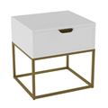 миниатюра Тумбочка прикроватная "Дрим" (Ясень браш белый/Золото 7097283101) №1