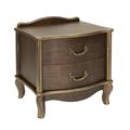 миниатюра Прикроватная тумбочка Джульетта 2 ящика (Золотая патина/Дуб шампань) №1