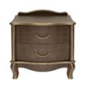 миниатюра Прикроватная тумбочка Джульетта 2 ящика (Золотая патина/Дуб шампань) №2