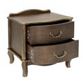 миниатюра Прикроватная тумбочка Джульетта 2 ящика (Золотая патина/Дуб шампань) №3