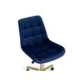 миниатюра Стул Честер синий / золото №6