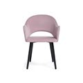 миниатюра Стул Апри микровелюр розовый / черный глянец №2