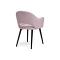 миниатюра Стул Апри микровелюр розовый / черный глянец №4