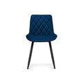 миниатюра Стул Баодин велюр синий / черный №2