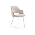 миниатюра Стул Гутрид прошивка ромбы сзади бежевый / белый №1