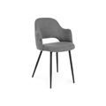 миниатюра Стул Гутрид прошивка ромбы сзади серый / черный №1