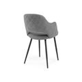 миниатюра Стул Гутрид прошивка ромбы сзади серый / черный №5