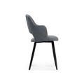 миниатюра Стул Гутрид ромбы сзади без складок черный / серый №4