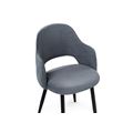 миниатюра Стул Гутрид ромбы сзади без складок черный / серый №6