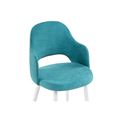 миниатюра Стул Гутрид ромбы сзади белый / бирюзовый №6