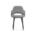 миниатюра Стул Гутрид ромбы спереди серый / черный №2