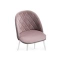 миниатюра Стул Зест микровелюр розовый / белый глянец №6