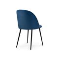 миниатюра Стул Зест микровелюр темно-синий / черный глянец №4
