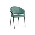 миниатюра Стул Лео зеленый / черный №1