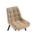 миниатюра Стул Челси велюр бежевый / черный №5
