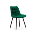 миниатюра Стул Челси велюр зеленый / черный №1