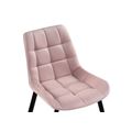 миниатюра Стул Челси велюр розовый / черный №5