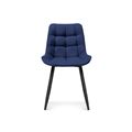 миниатюра Стул Челси велюр синий / черный №2