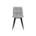 миниатюра Стул Чилли светло-серый велюр / черный №2