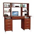 миниатюра Стол компьютерный Милан-10Я, с ящиком и надставкой орех итальянский №1