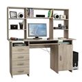 миниатюра Стол компьютерный Милан-7П, с полкой и надставкой дуб сонома №1
